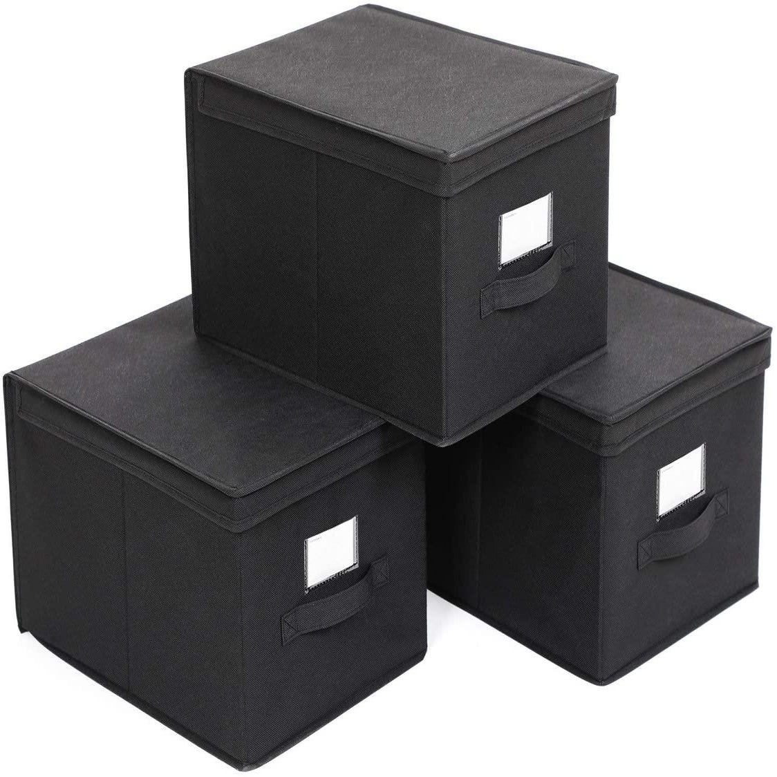 Boîtes de rangement pliables lot de 3 coffre de rangement tissu