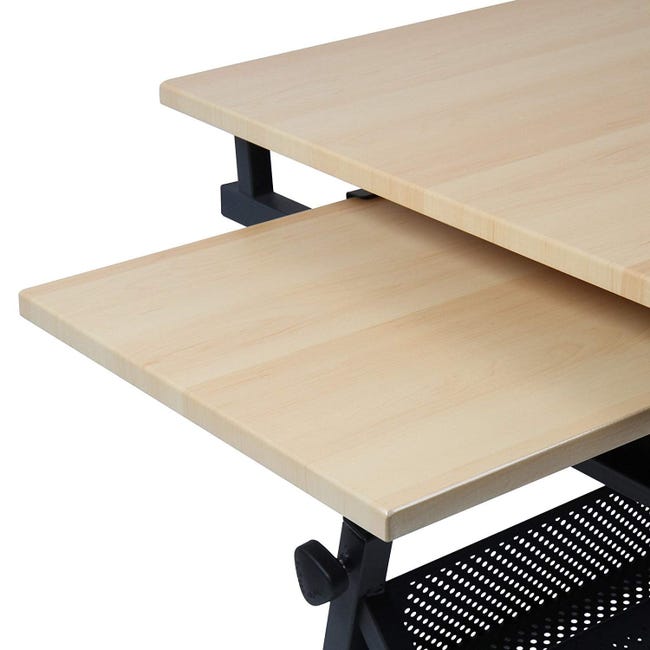 Table à dessin et tabouret en bois avec rouleau