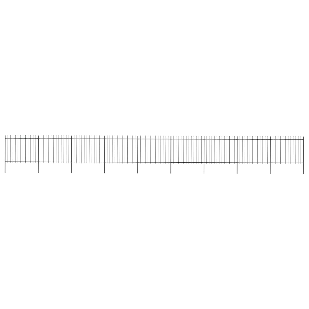 Cl ture De Jardin Avec Dessus En Lance Acier 15 3 X 1 5 M Noir Leroy cl-ture-de-jardin-avec-dessus-en-lance-acier-15-3-x-1-5-m-noir-leroy