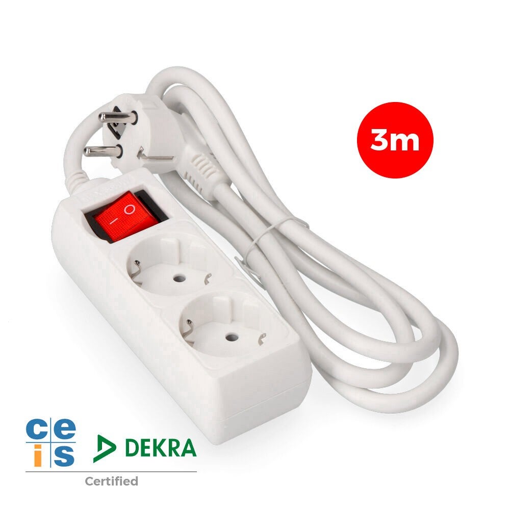 Extensão Elétrica EDM Branco (3 Tomadas - 1.5 m) 
