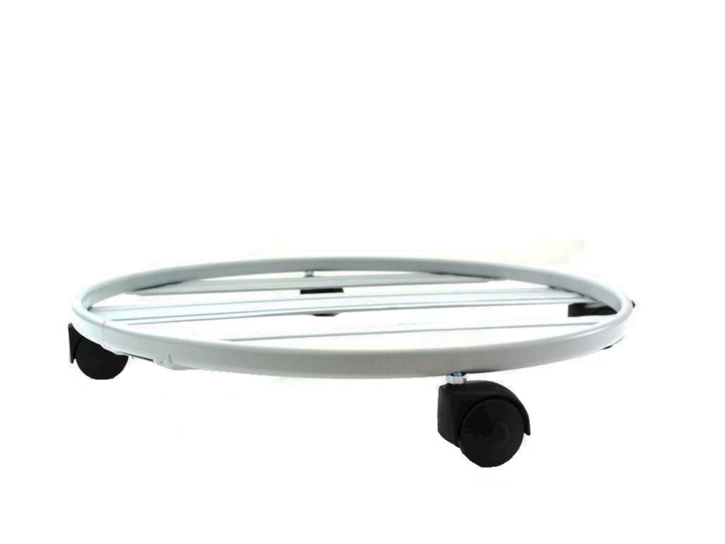 Carrello Portavasi In Legno Con Ruote Per Piante - Sottovaso Mobile Ø25-40cm, Capacità Fino A 110kg, Per Interni/Esterni