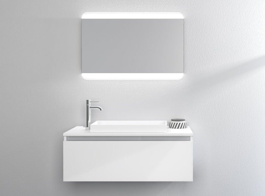 Mobile Bagno Sospeso 100cm TFT Ibiza Bianco Specchio