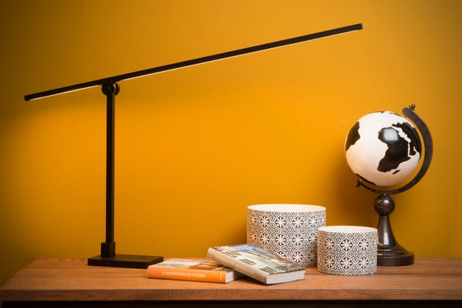 Lucide AGENA - Lampe de bureau - LED Dim. - 1x15W 2700K - Noir