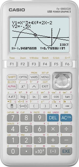 más lejos absorción Recitar Casio FX-9860GIII calculadora Bolsillo Calculadora gráfica Blanco | Leroy  Merlin