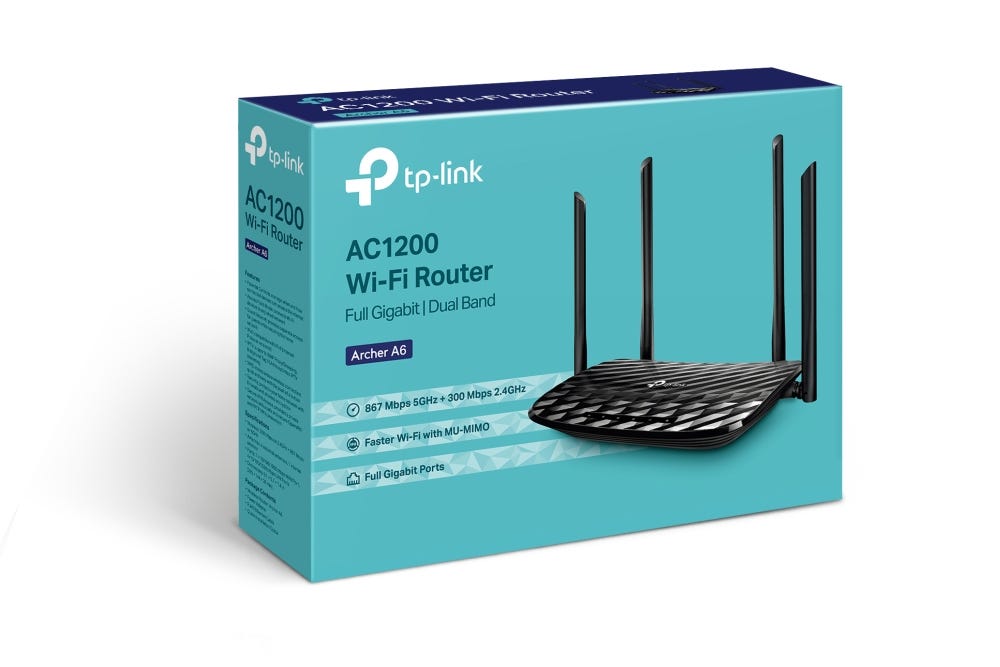 TP-Link AC1200 router wireless Gigabit Ethernet Dual-band (2.4 GHz/5 GHz)  Nero