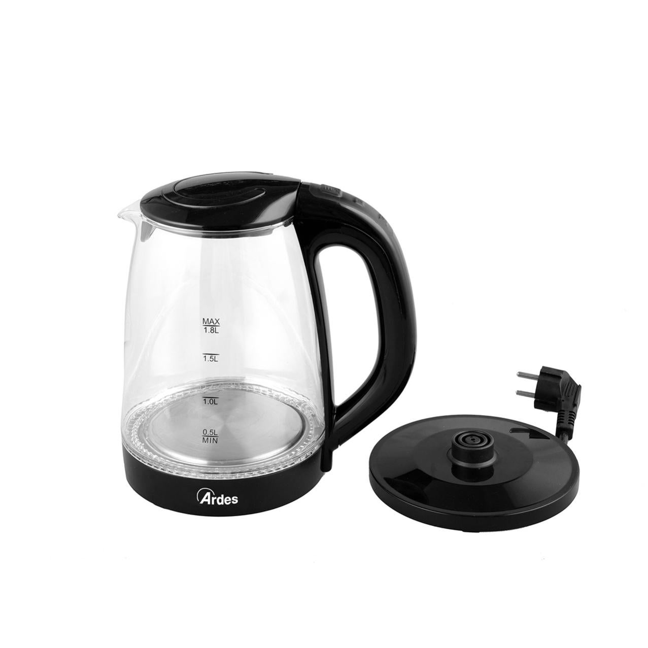 Bollitore Elettrico Zilan In Vetro Borosilicato - 1.7L, 2200W, 5 Temperature, Spegnimento Automatico, LED Colorati