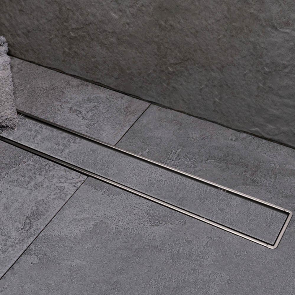 JMXD Scarico a Pavimento Lineare Acciaio Inox Canaletta di Scarico Antiodore Canalina Doccia Rettangolo Doccia a Pavimento Grande Flusso Piletta Doccia(600×55×25MM),Brushed Gold