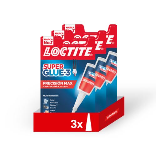 Pack 3 unidades Loctite Superglue 3 Precision MAX Pegamento Adhesivo de