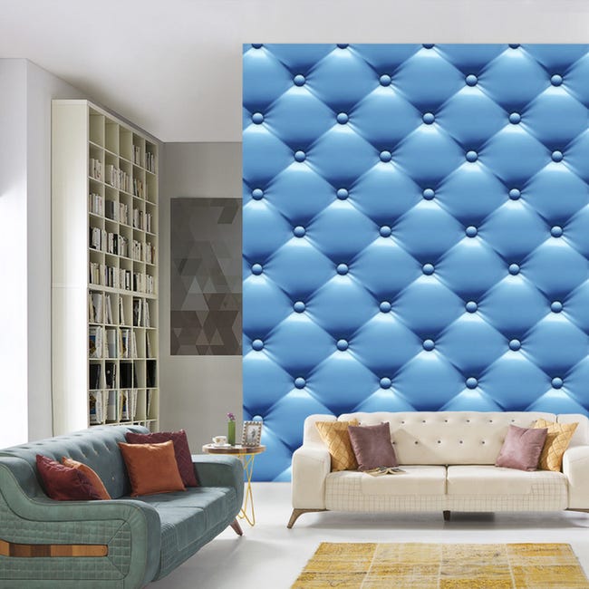 Carta Da Parati Blu Trapuntato- Dimensione: 90x60 cm