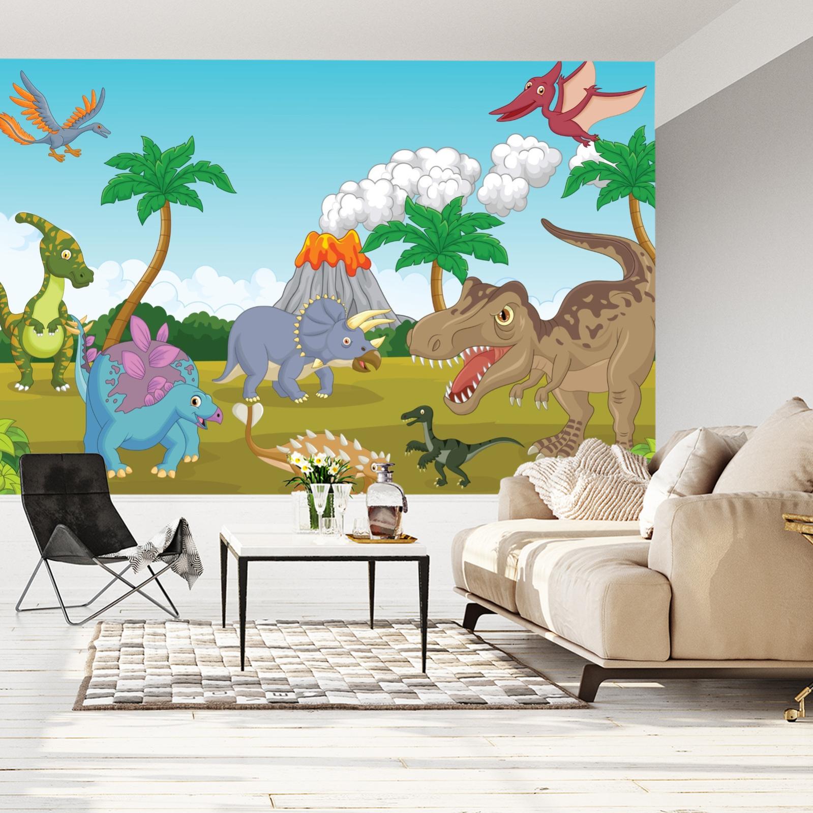 Coperta In Flanella Morbida Per Bambini 150x100 Cm - Simpatici Dinosauri Colorati - Regalo Divano Letto