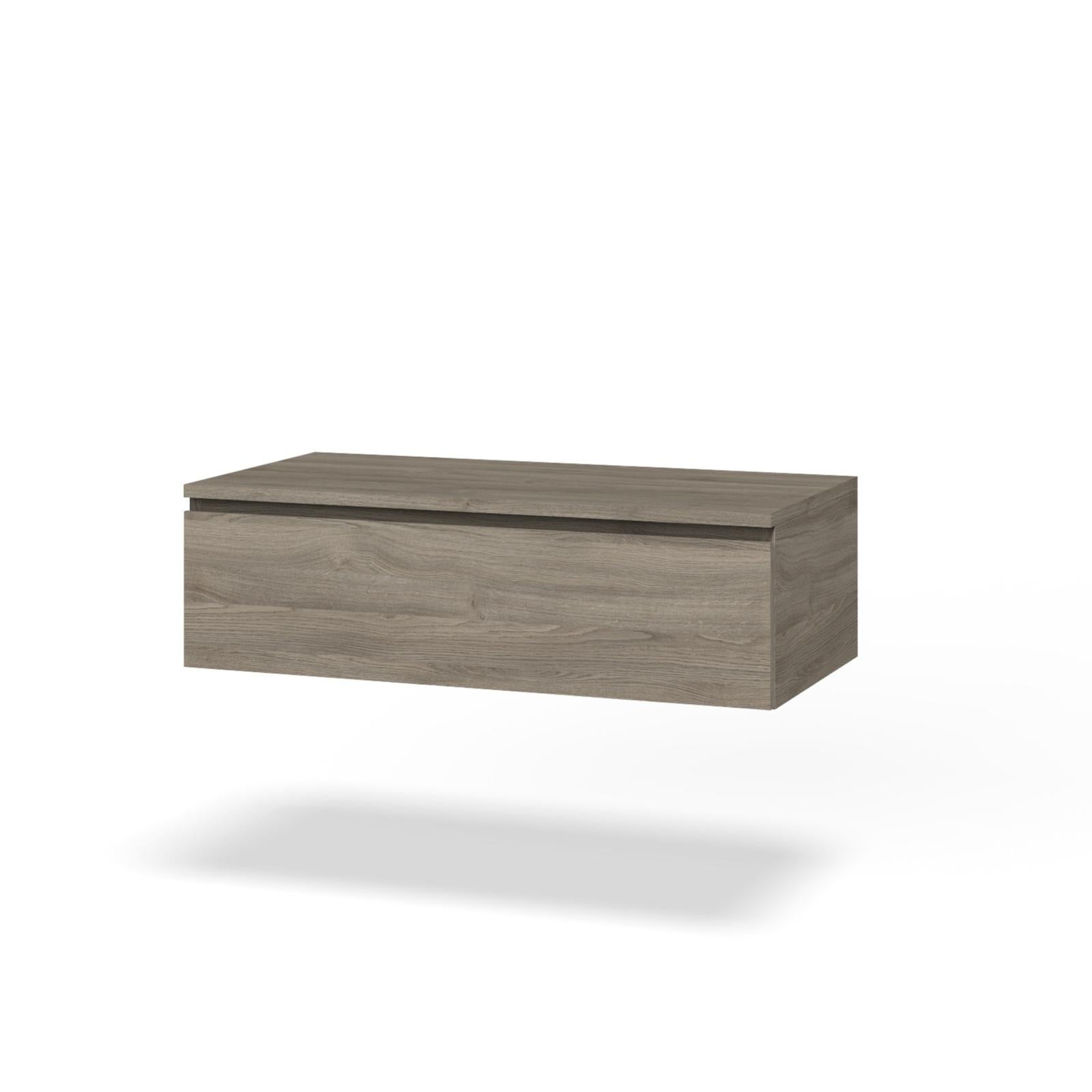 URBNLIVING Tavolo Da Toeletta In Legno – 3 Cassetti Con Guide Metalliche – Grigio Cenere E Grigio – 93x40x79,5 Cm
