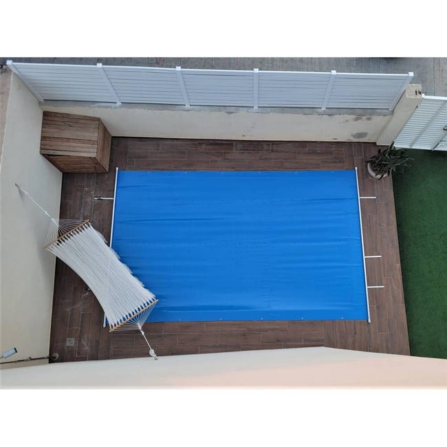 Lona para Piscina rectangular 8x14 m - TECPLAST 155PI – Lona con Red de  drenaje- Cobertor de piscina 