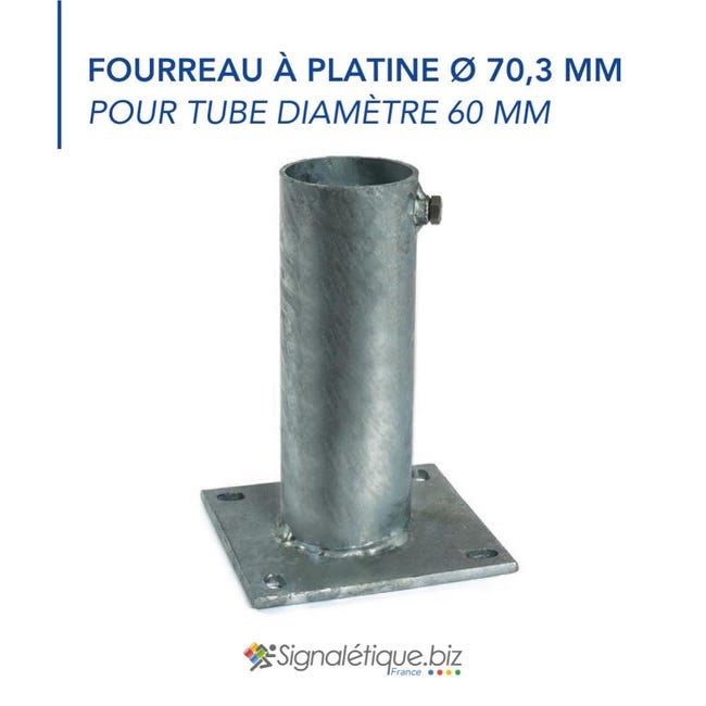 Platine top poteau rond