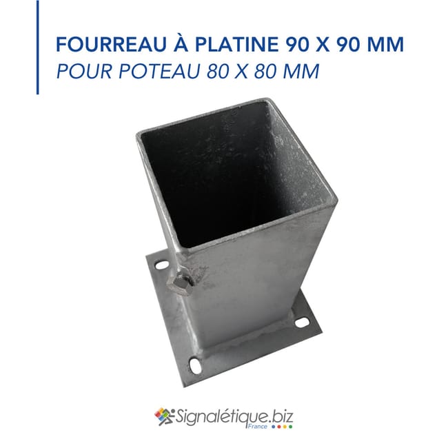 Platine galvanisée pour poteau top bois