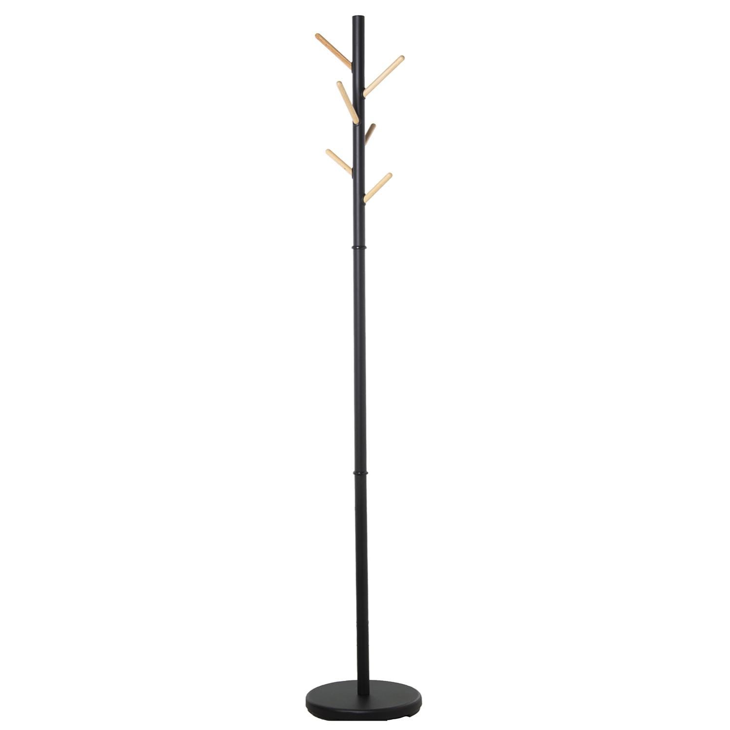PERCHERO DE PIE MADERA METAL NEGRO NATURAL Env o gratis Peninsula