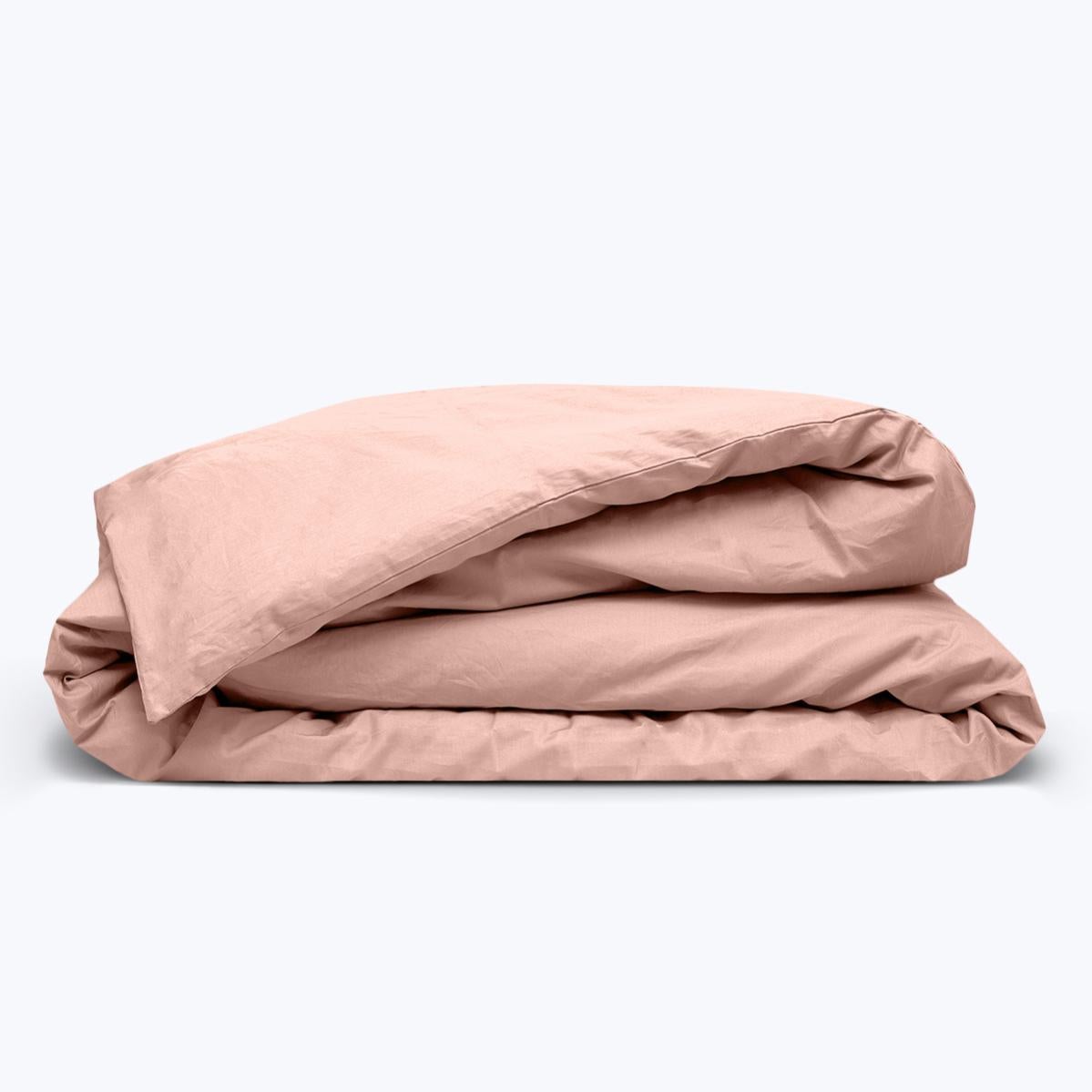 Housse de couette percale rose poudre 200x200 cm - Hypnia | Leroy Merlin