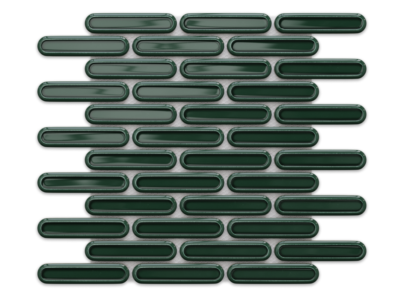 Piastrelle Mosaico Ceramica Verde Smeraldo Per Bagno - Fogli 30x30 Cm