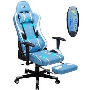 GHOST - Fauteuil de bureau GAMER inclinable avec repose-pieds