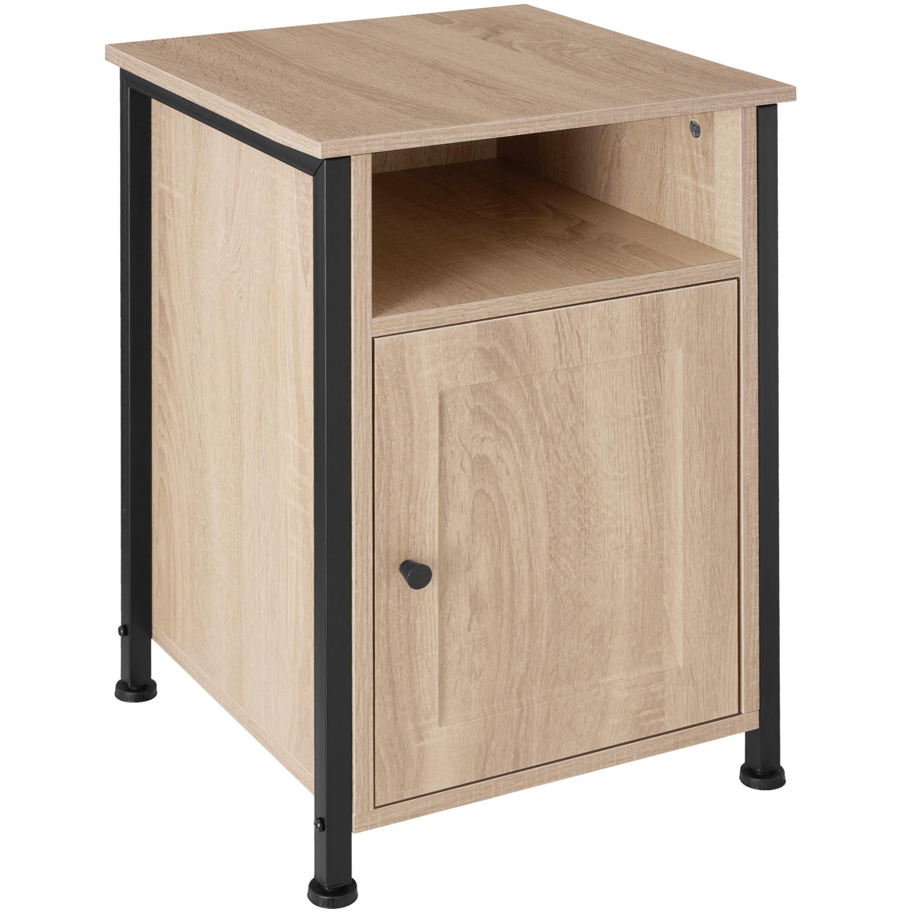 Tectake Table De Chevet Blackburn 40x42x60 5cm Bois Clair Industriel 