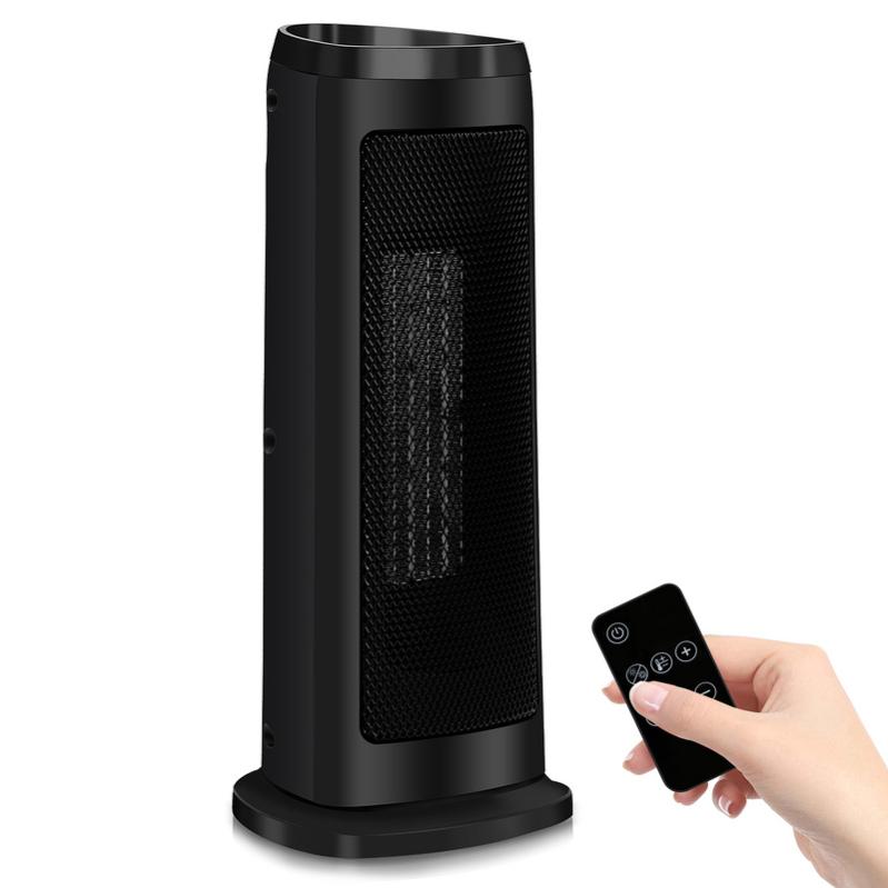 White - Stufa Elettrica a Torre In Ceramica PTC, Termoventilatore 2000W Con Telecomando, Riscaldatore Elettrico 3 Livelli, Timer, Oscillazione Automatica, Display LED Touch Screen
