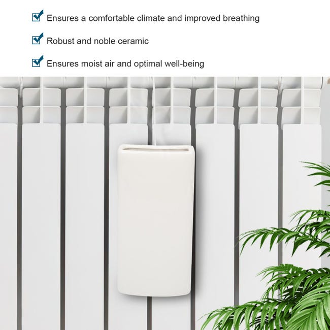 COM-FOUR® 3x humidificateur d'air chauffant - humidificateur d'air à  radiateur avec motif ondulé - évaporateur d'eau de chauffage en céramique  au design moderne (blanc - vagues) : : Cuisine et Maison