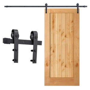 Sistema de puertas correderas Sistema de puertas correderas Kit de herrajes  para puertas correderas de madera-Rayas-152cm