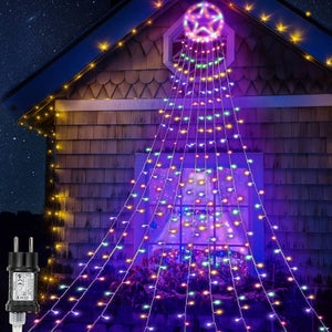 Guirlandes lumineuses de Noël transparentes avec fil noir, 66 pieds 200 fils  certifiés UL, lot de 2 jeux de 33 pieds 100 fils incandescents (transparent  - fil noir) transparent - fil noir 