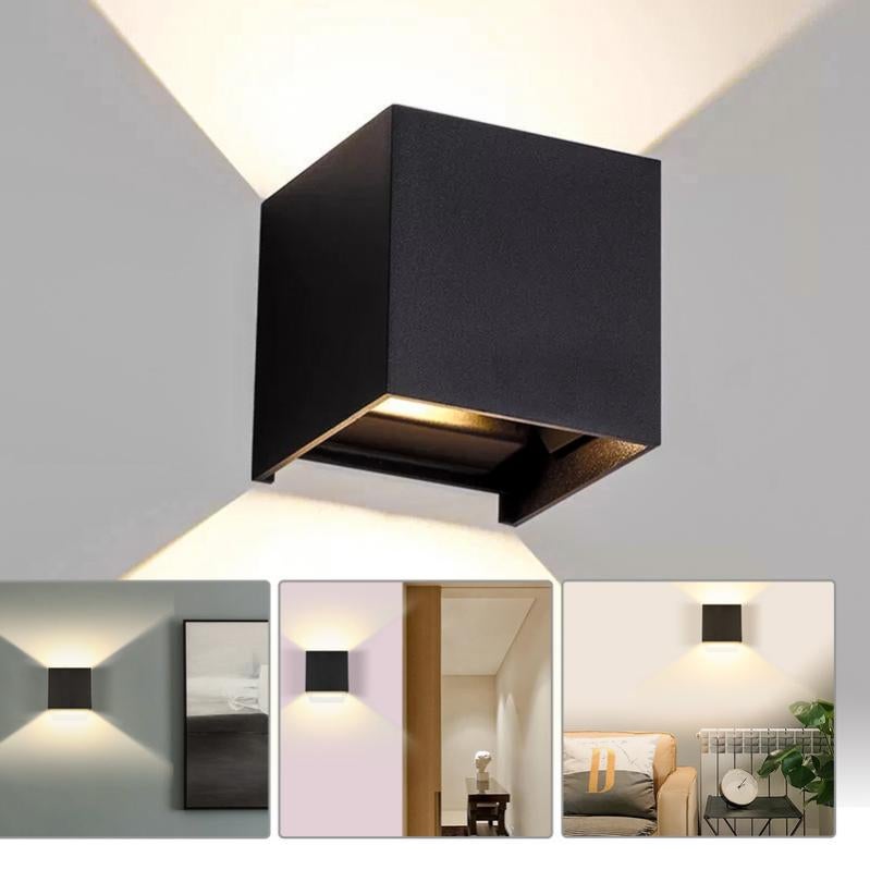 Applique LED da parete 6W, per interni/esterni, bianco caldo, stile moderno, angolo del fascio