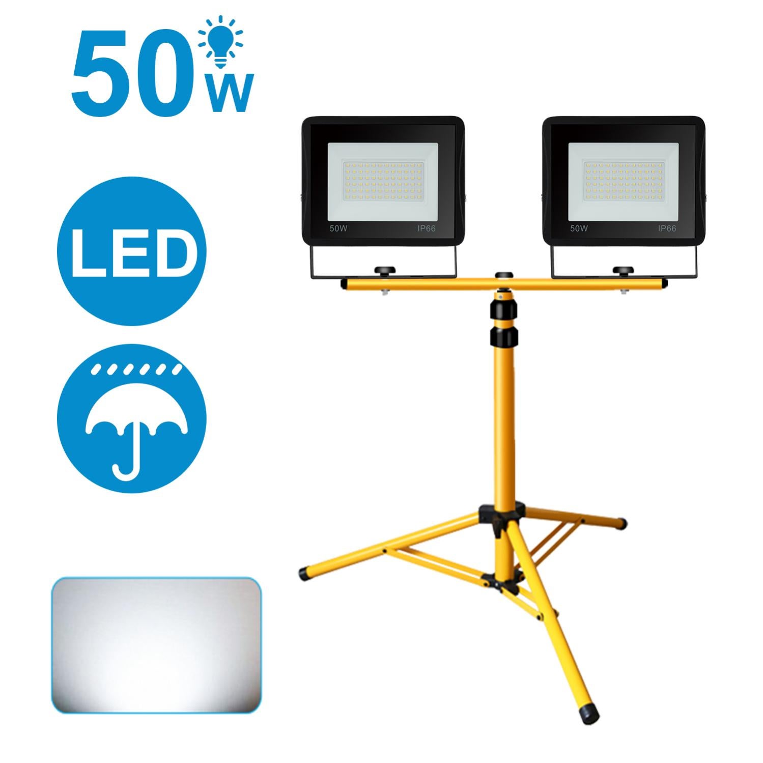50W 5000 Lumen Faretto LED Da Esterno, 72LED Bianco Freddo Faro LED 50W 5000 Lumen Faretto LED Da Esterno, 72LED Bianco Freddo Faro LED