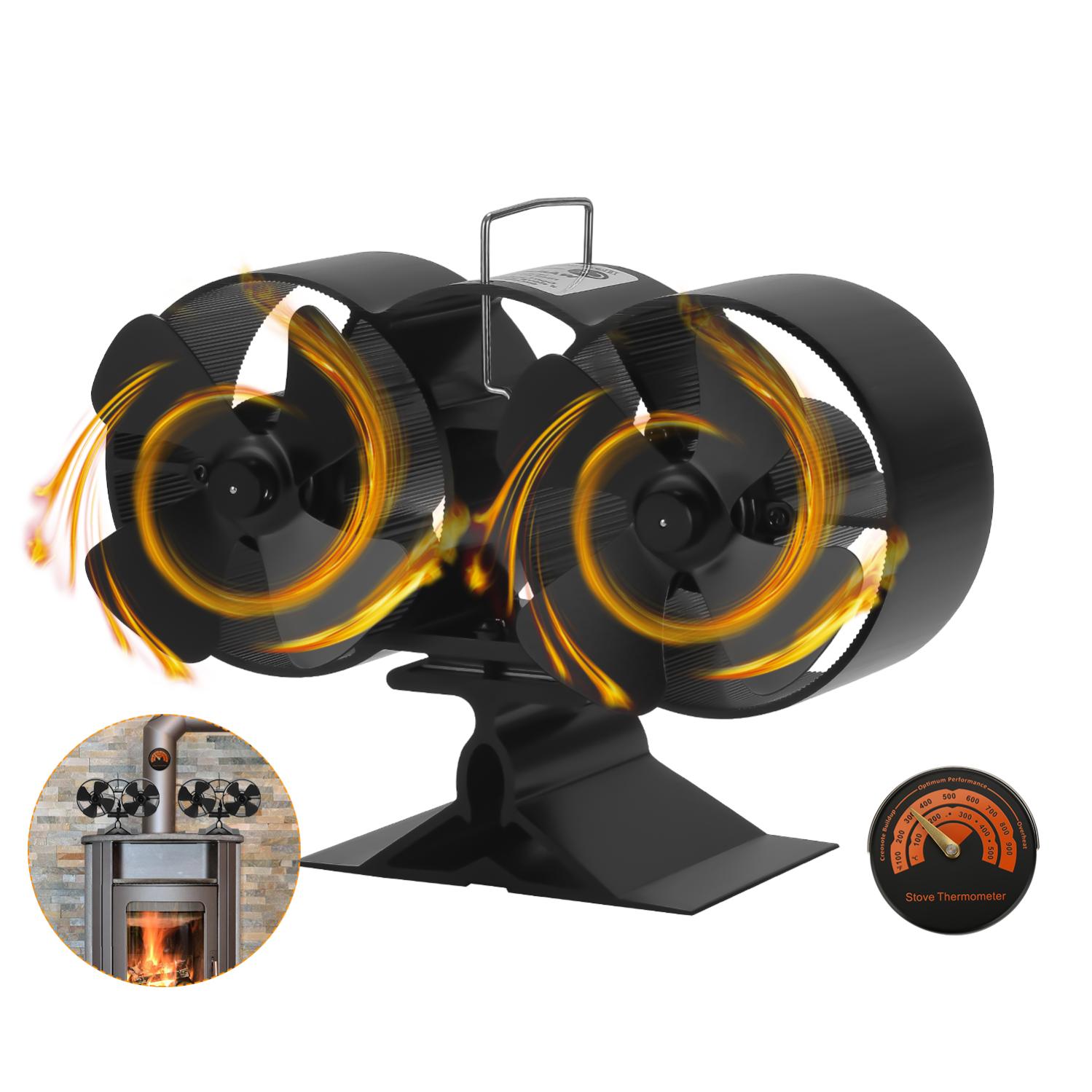 Ventilatore Per Stufa A Legna Forest Master - Alimentato A Calore | Diffusione Calore Rapida E Uniforme - Foto 3