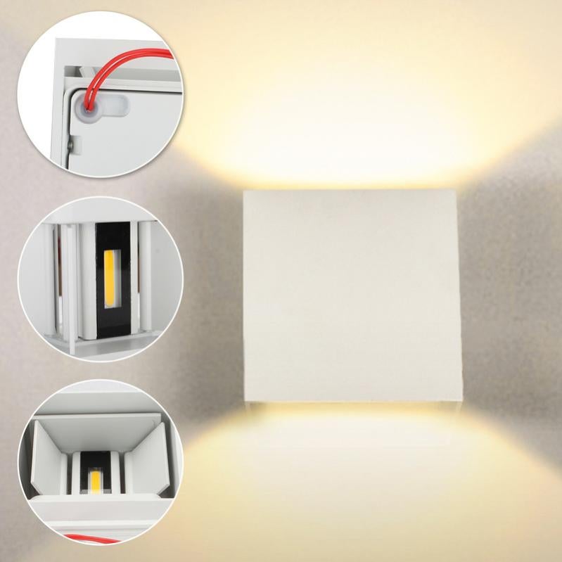 Lampada LED Parete Interni/Esterni 20W 2000lm - Illuminazione Up/Down 4000K IP65 Per Scale, Giardino, Cantina - Foto 10