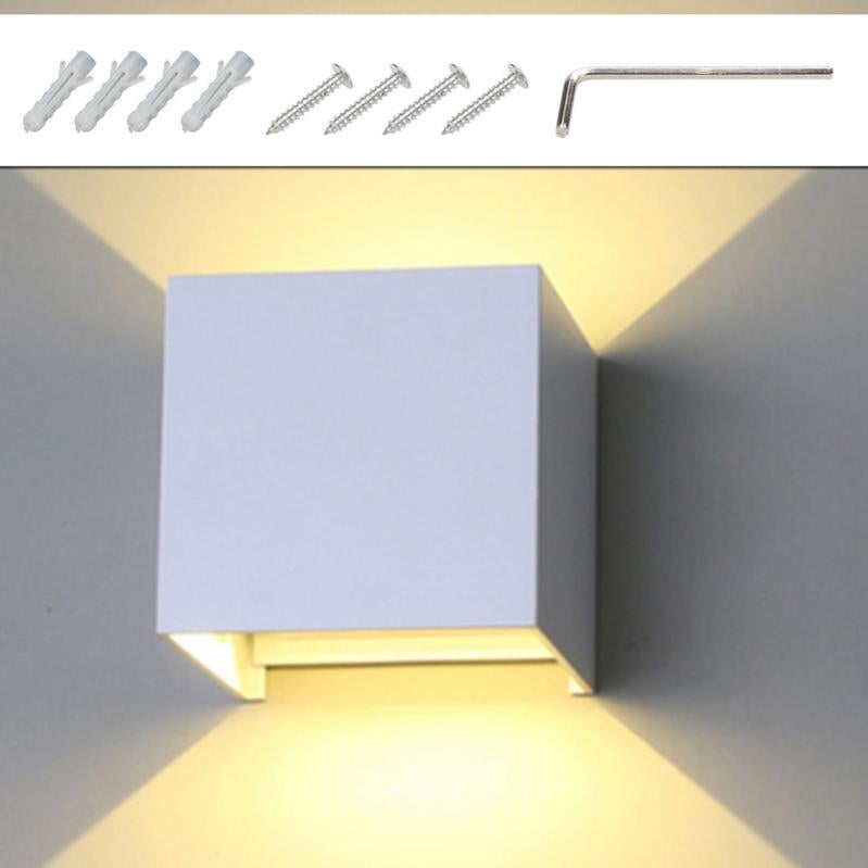 V-TAC Lampada LED Da Parete 12W 600Lm - Doppio Fascio Up/Down, Rettangolare, IP65 Per Esterno, Colore 110° - 2