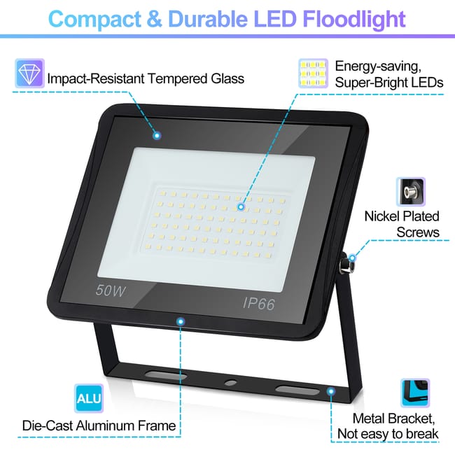 Focos exteriores led con tr pode focos exteriores impermeables