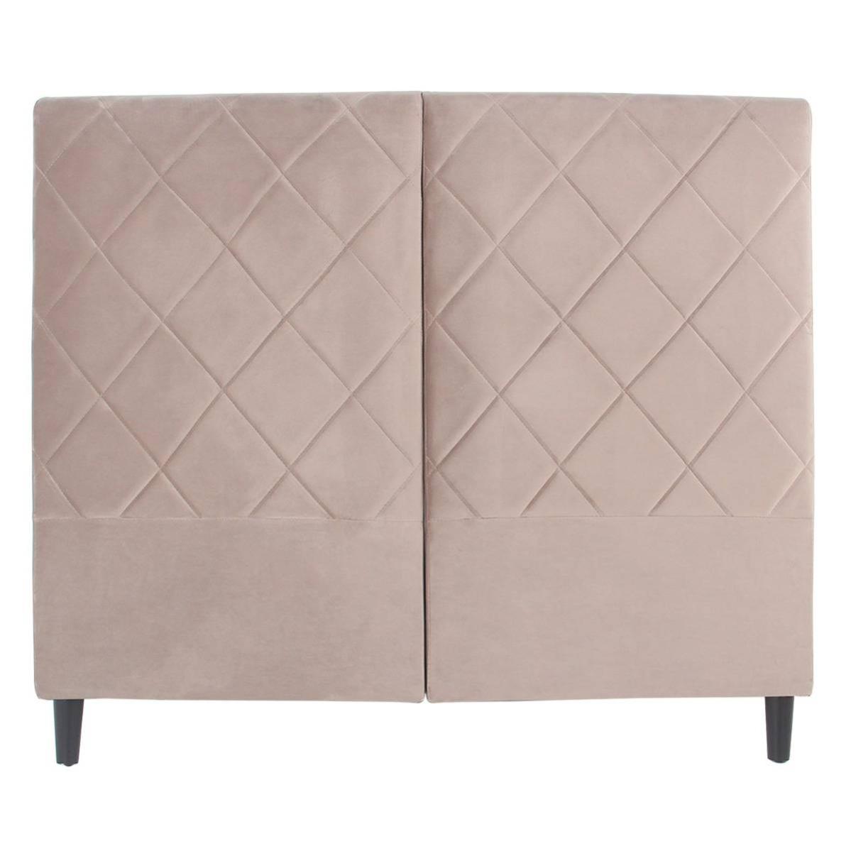Tête de lit Apolline 140cm Velours Taupe Leroy Merlin