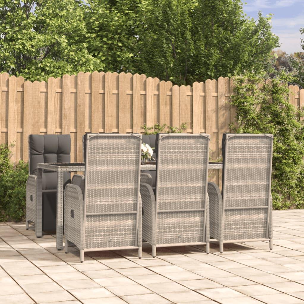 VidaXL Set Da Giardino 7 Pezzi In Legno Di Acacia Con Cuscini – Divani E Tavolo 100x60 Cm Per Esterni - 5