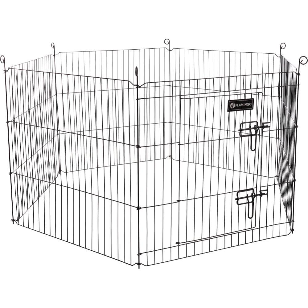 Flamingo Enclos Zippo noir ø 120 × hauteur 60 cm pour lapin Leroy Merlin