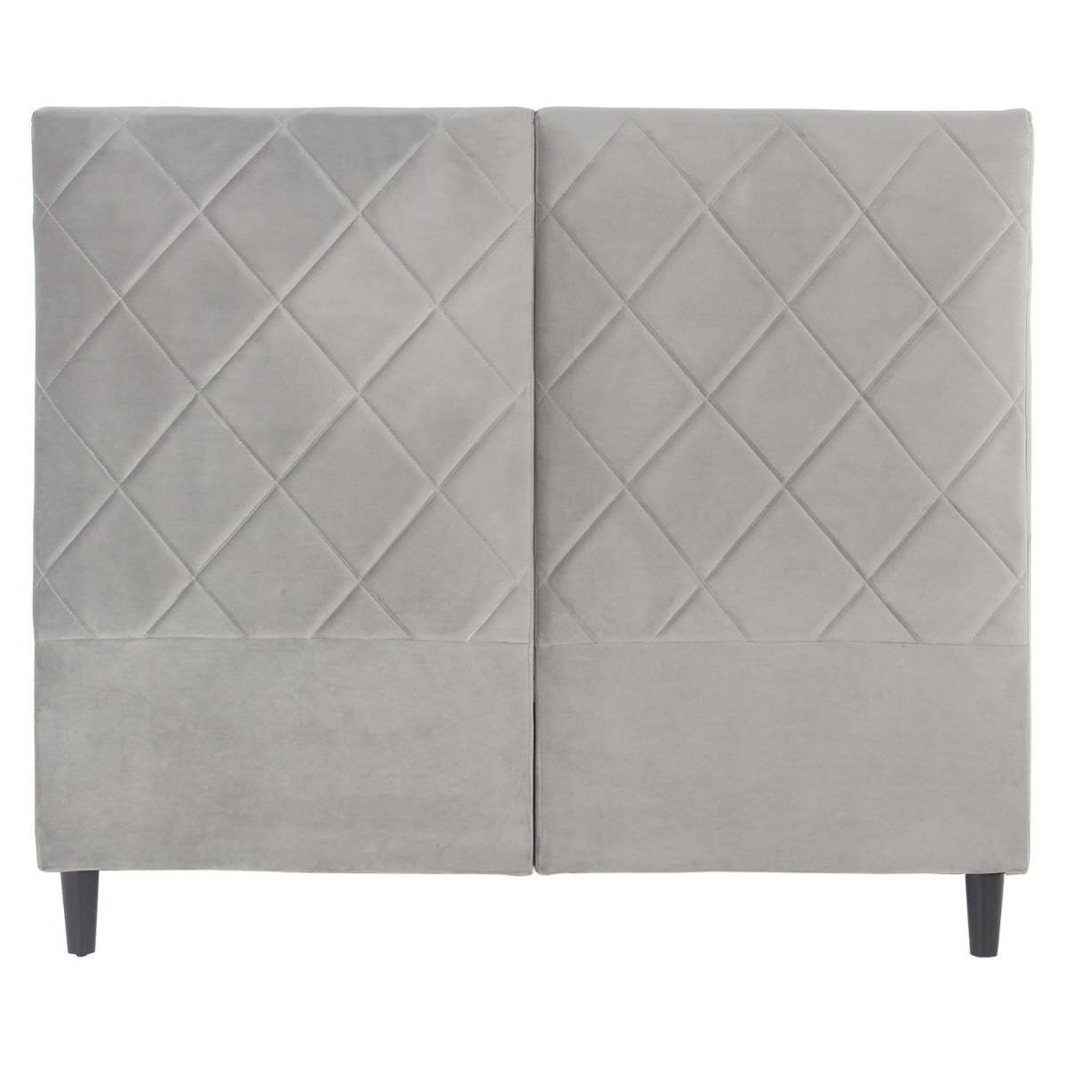 Tête de lit Apolline 140cm Velours Argent Leroy Merlin