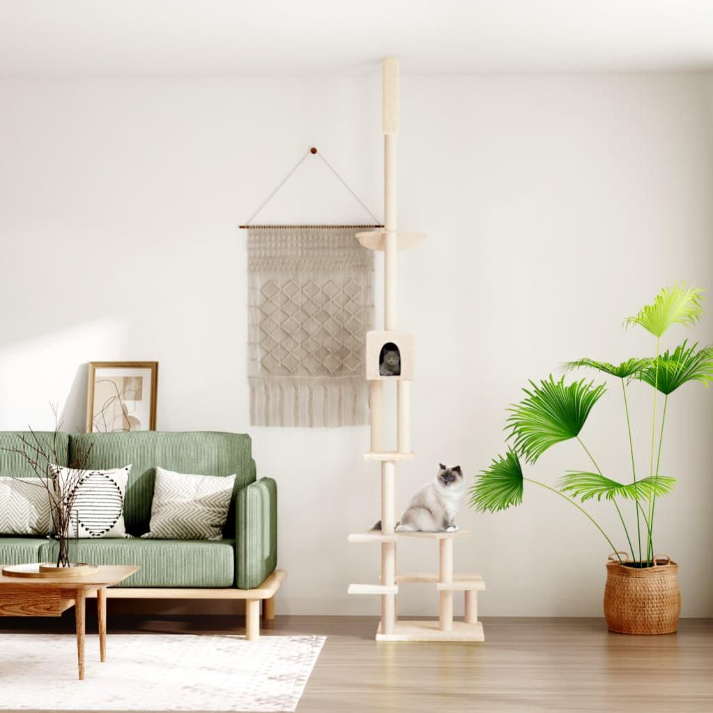 Arbre à Chat Haut, Du Sol Au Plafond Tour Griffoir Chat, Poteau Arbre