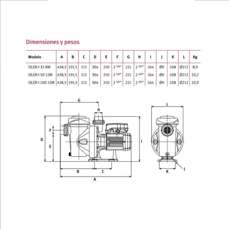 Bomba Para Piscina Silen I 50 12M