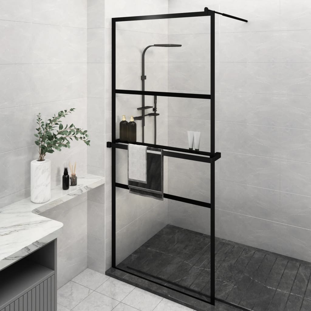 Acquista Mensola da bagno nera a parete per doccia, porta shampoo