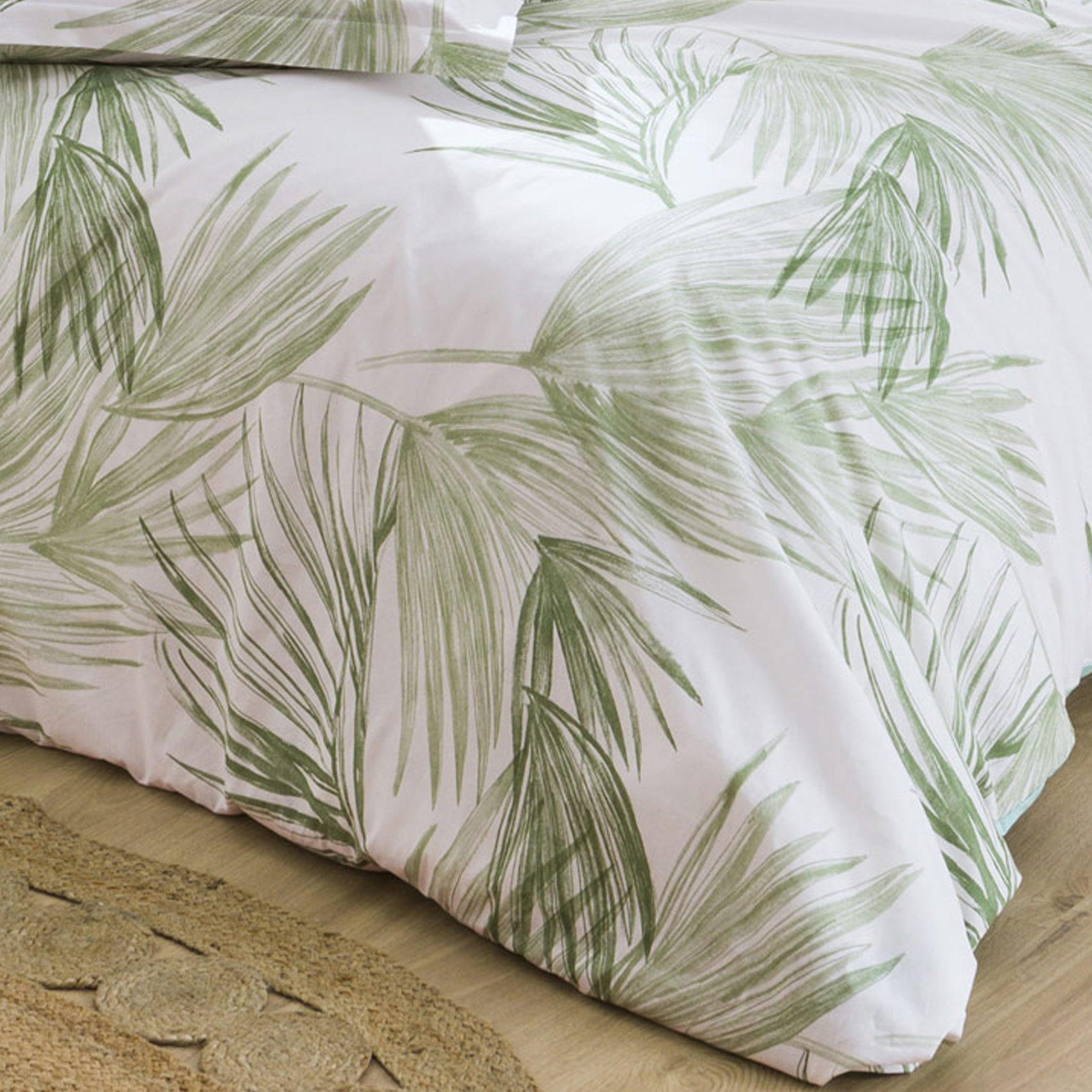 Housse de couette imprimé À l'Ombre Vert - Vert - 240 x 220 cm - Coton