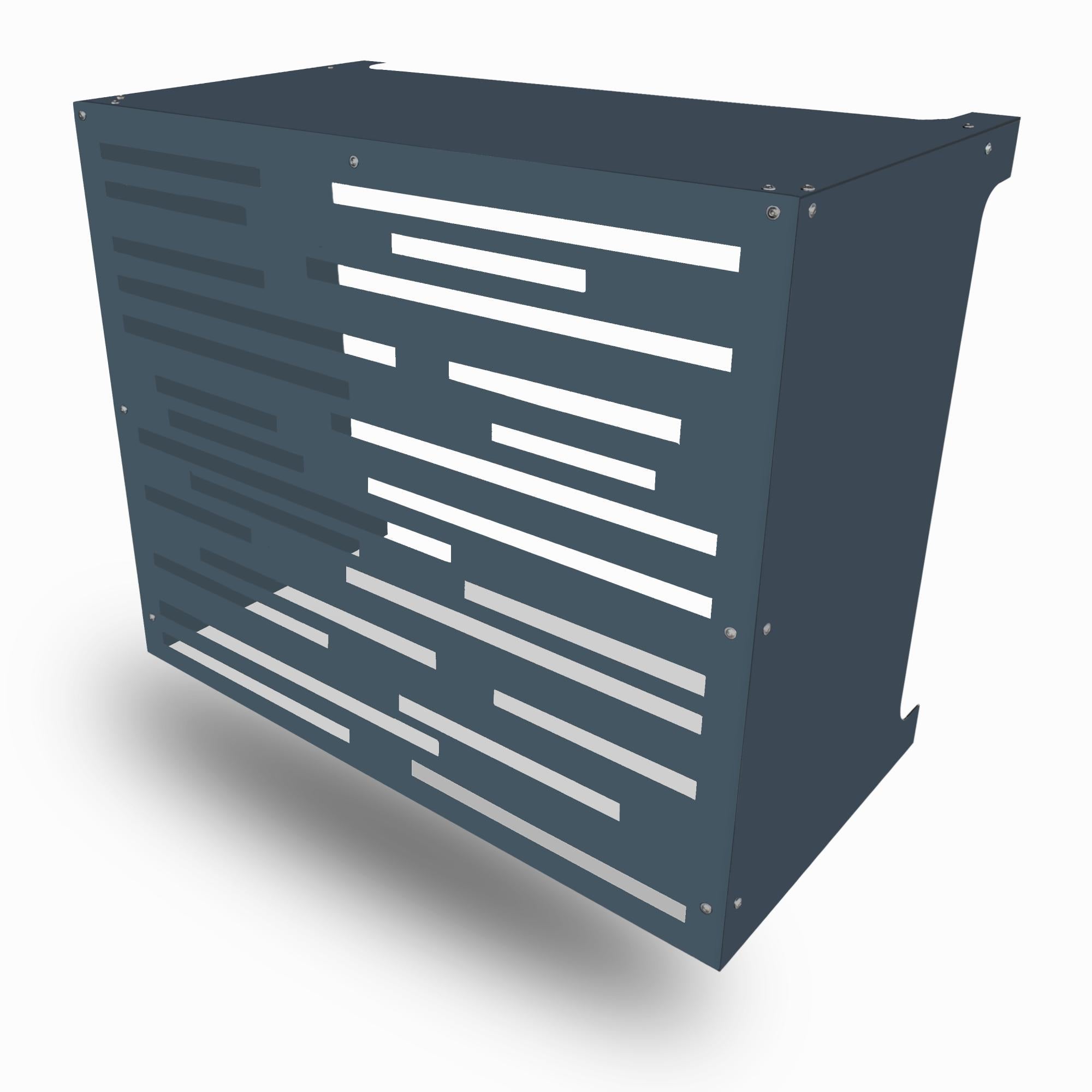 Couvercle Climatiseur Décoratif Intérieur - Cache Unités Extérieures - Support Fleurs Persiennes Aluminium