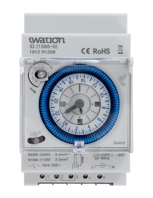 Reloj programador temporizador analogico 24 horas Leroy Merlin