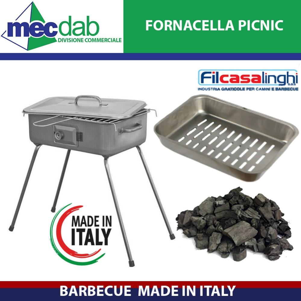 Barbecue Fornacella A Carbonella - Griglia In Acciaio, Compatto - Foto 4