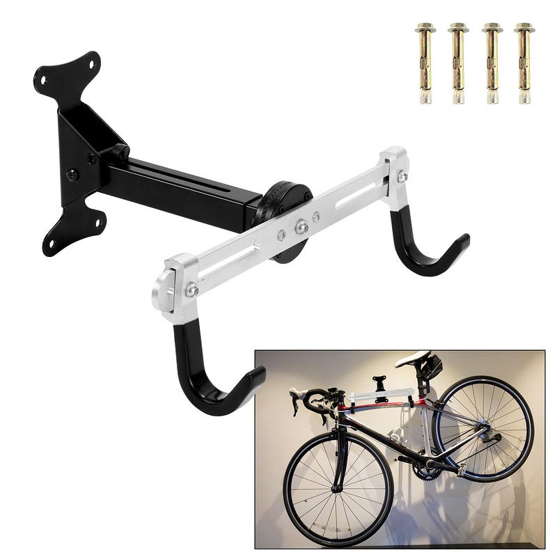 Râtelier vélo Support à vélos pliable- Capacité de poids 30 kg - Rangement  vélo - pour le garage et l'appartement