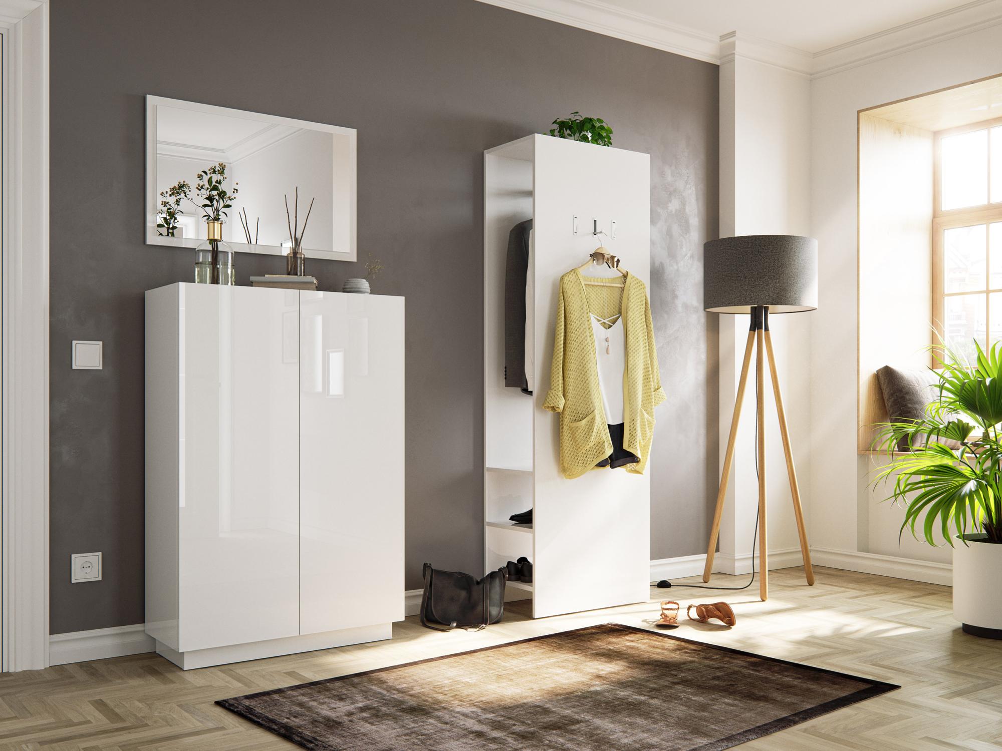 Meuble d'entrée vestiaire GalaM 3pcs armoire à chaussures 24 paires Blanc Leroy Merlin