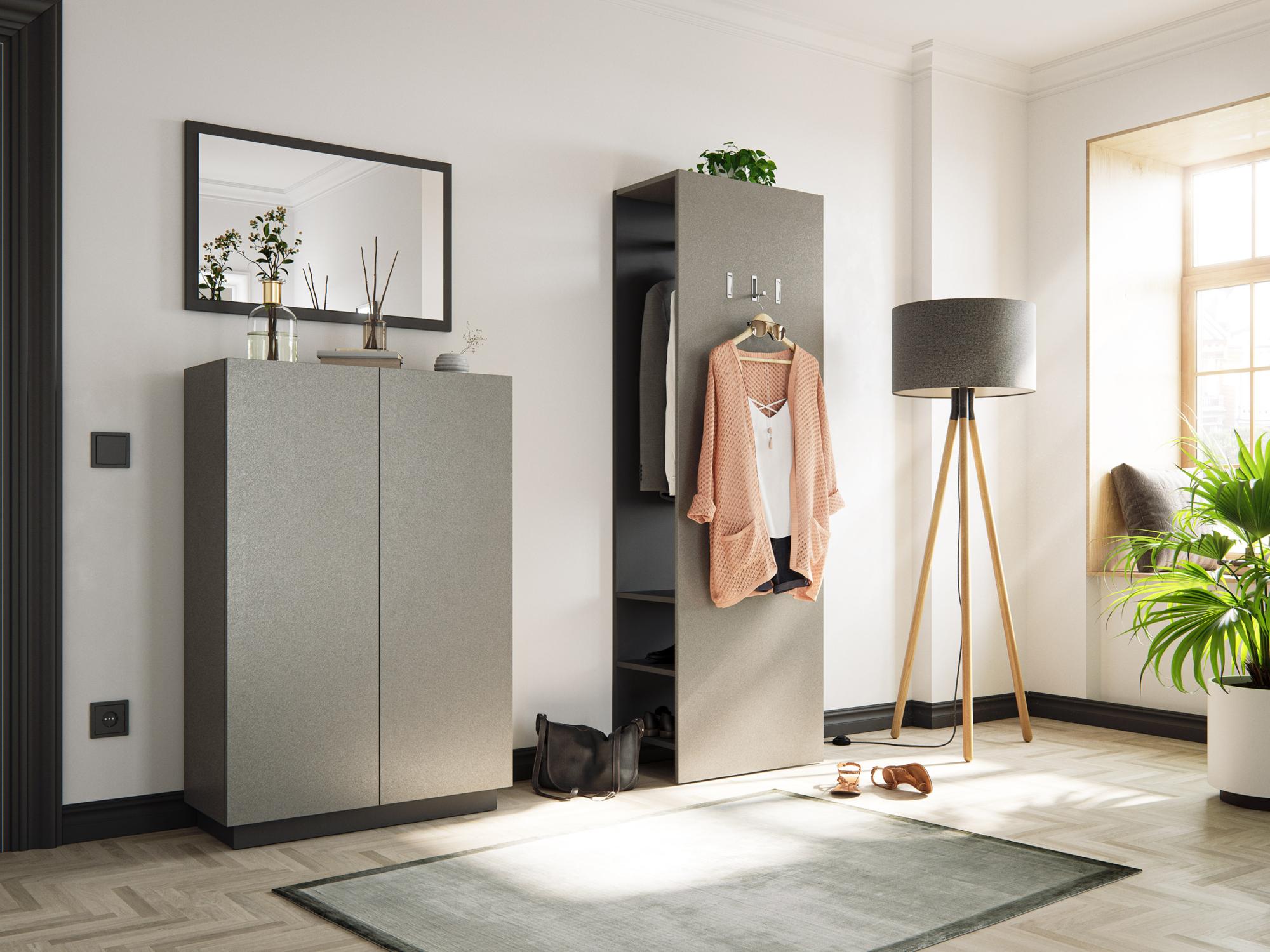 Meuble d'entrée vestiaire GalaM 3pcs armoire à chaussures 24 paires Cendre Leroy Merlin