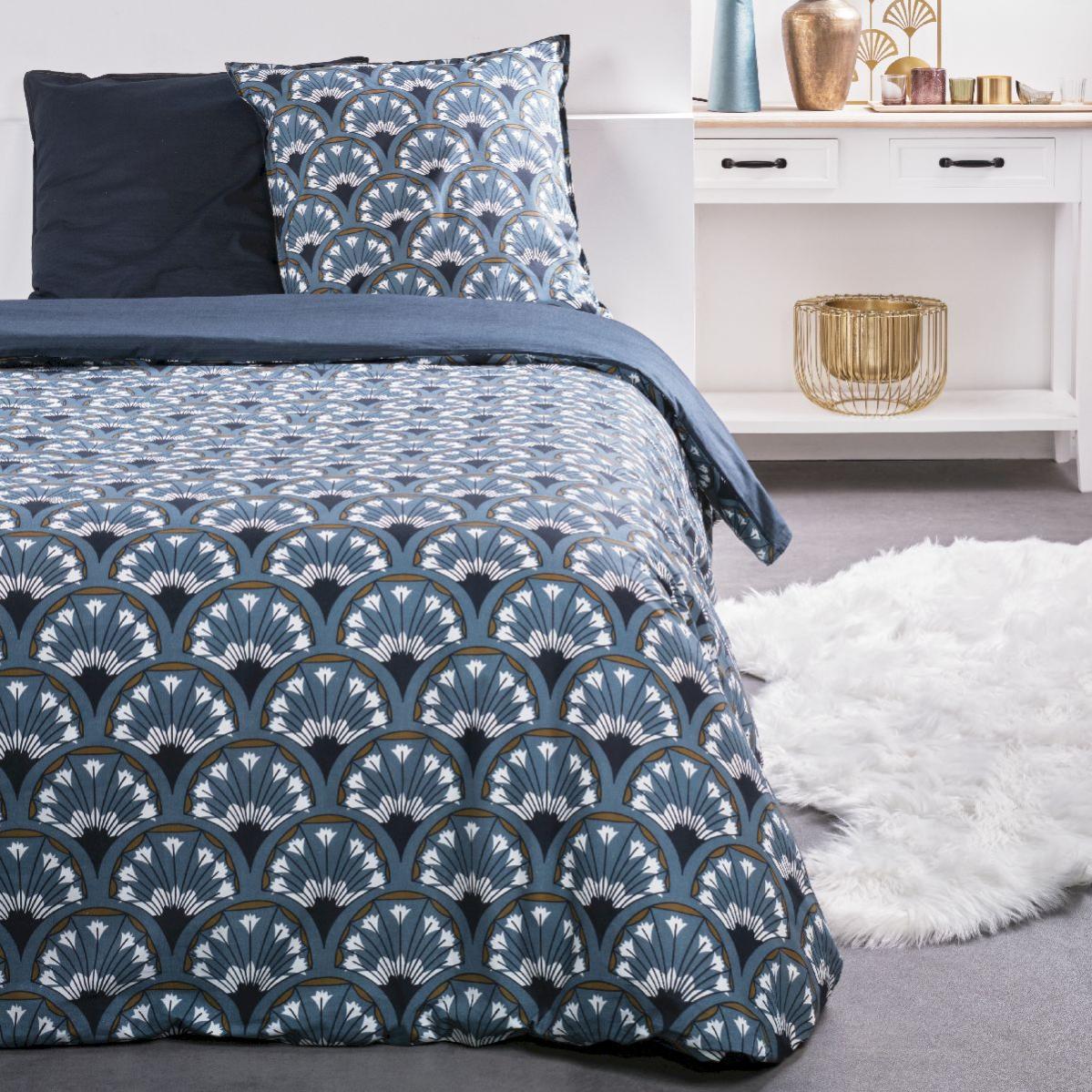 Housse de couette 240x260 Sunshine Artdeco + 2 taies 100% coton 57 fils