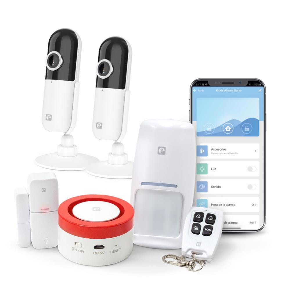 Garza Smart Kit Sistema de Alarma Inteligente Wifi para el Hogar