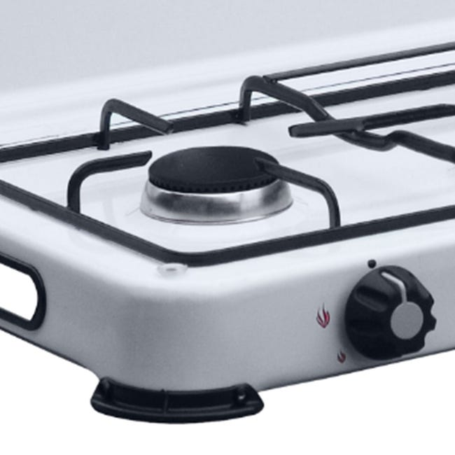 KEMPER - Réchaud gaz portable 3 feux 3450W Blanc laqué Couvercle Plaque de  cuisson : : Cuisine et Maison